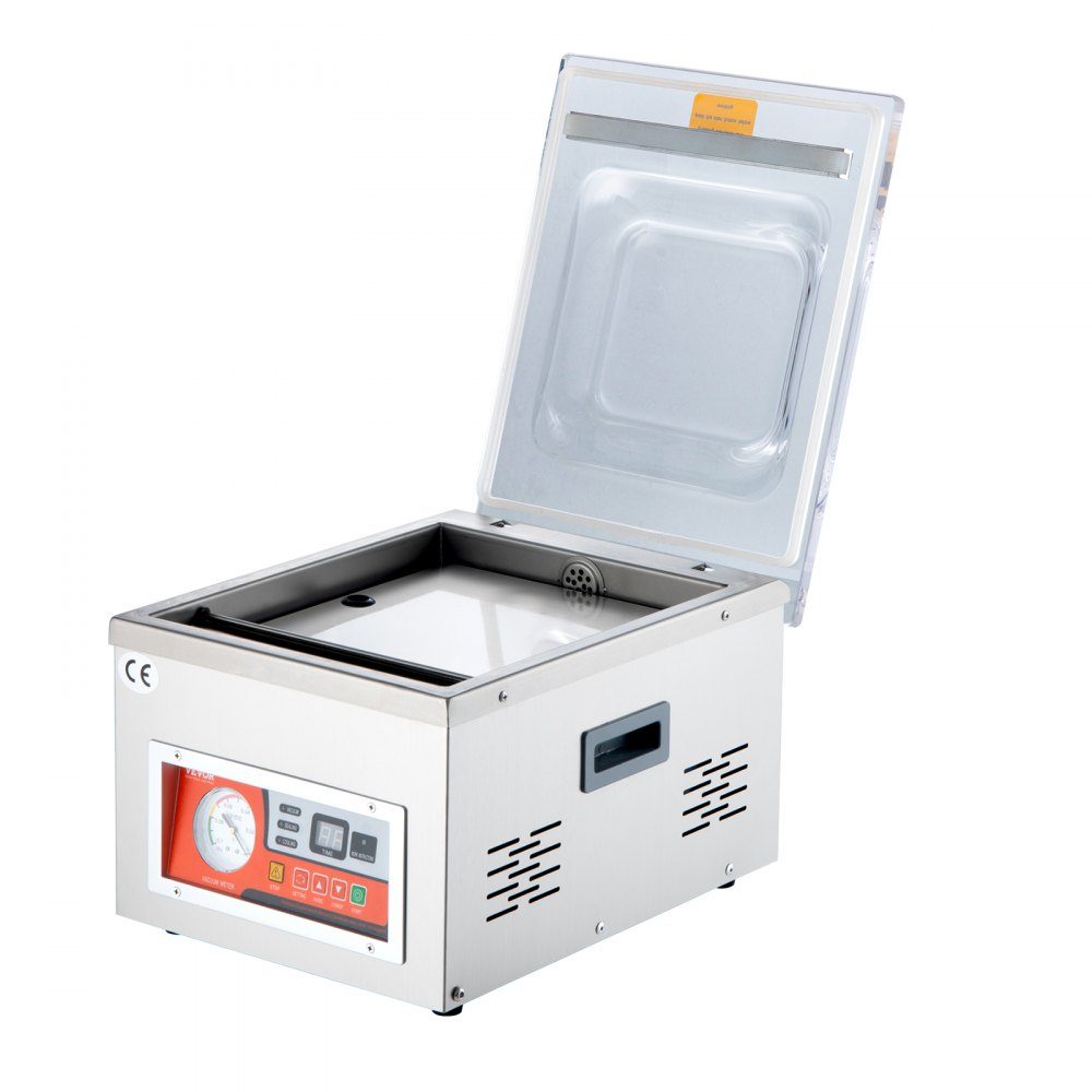 Vacuümsealer DZ-260A, compacte professionele kamervacuümsealer, 180W motor, kamervacuümsealer, 6,5 cbm/u, vacuümsealer, afdichtingsgrootte 33 x 25 cm, geschikt voor huizen, supermarkten, voedselfabrieken