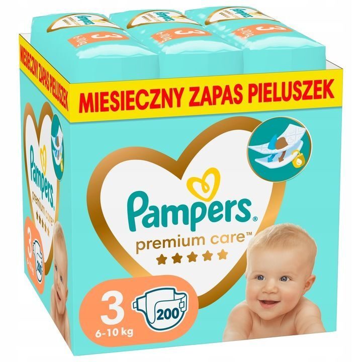 Pampers Premium Care Windeln Größe 3 200 Stück 6-10 kg