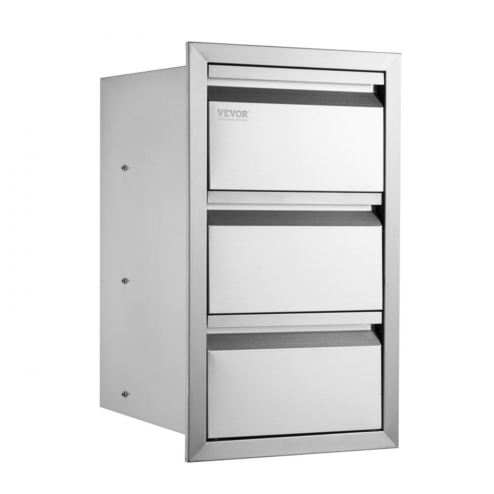 Outdoor-Küchenschubladen Unterputz-Grillschubladen im Kastenrahmen-Stil mit Edelstahlgriff, Grillinsel-Schubladen für Outdoor-Küchen oder Terrassen-Grillstationen 377 x 646 x 480 mm Outdoor-Küchenschubladen Unterputz-Grillschubladen im Kastenrahmen-Stil mit Edelstahlgriff, Grillinsel-Schubladen für Outdoor-Küchen oder Terrassen-Grillstationen 377 x 646 x 480 mm
