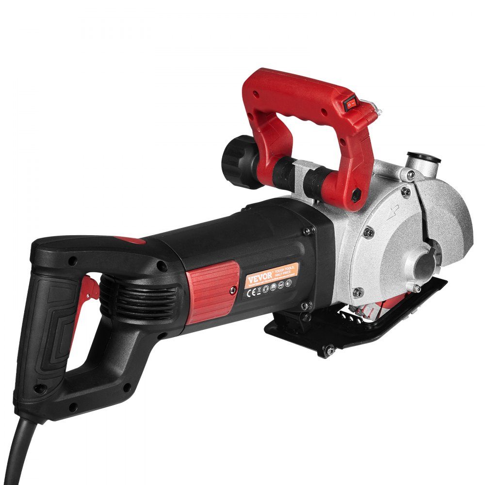 Wall chaser slot cutter 4800W, wall chaser 6500 rpm, wall chaser slot chaser with 34 mm depth, 38 mm width, electric grooving machine 54x20x24 cm with 5 φ125 mm saw blade, ideal for construction sites