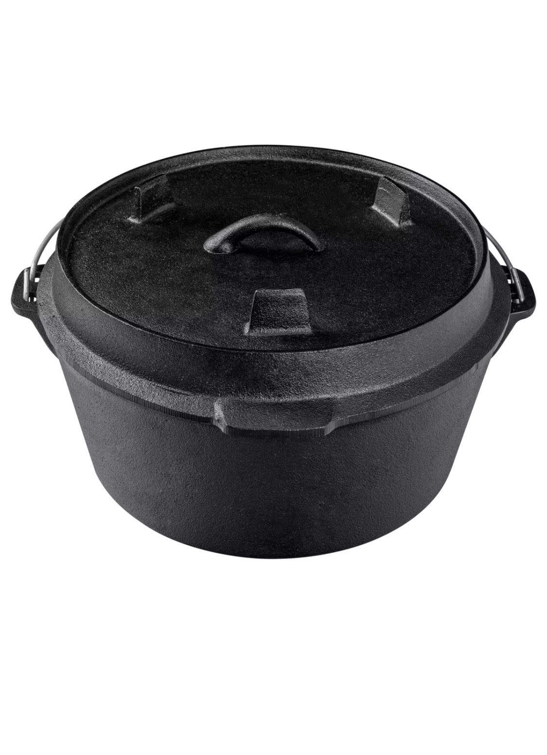 *OFFRE* BBQ Dutch Oven pieds env. 9,5 litres en fonte noire – couvercle – anse – marmite