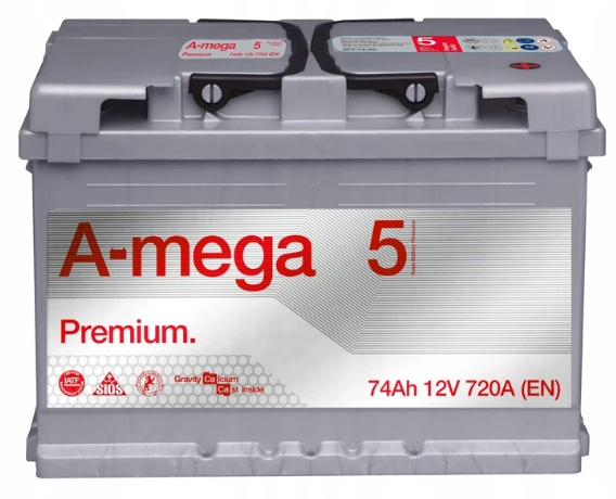 Amega Premium M5 12v 74ah 720a – Artikelnr. 6ST-74-А3