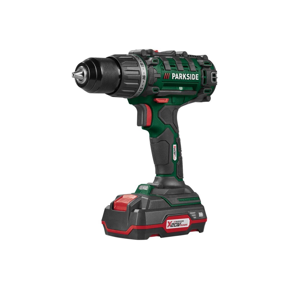PARKSIDE® 20 V cordless drill/driver set “PABS 20-Li G8”, with battery and charger, including extensive accessories
