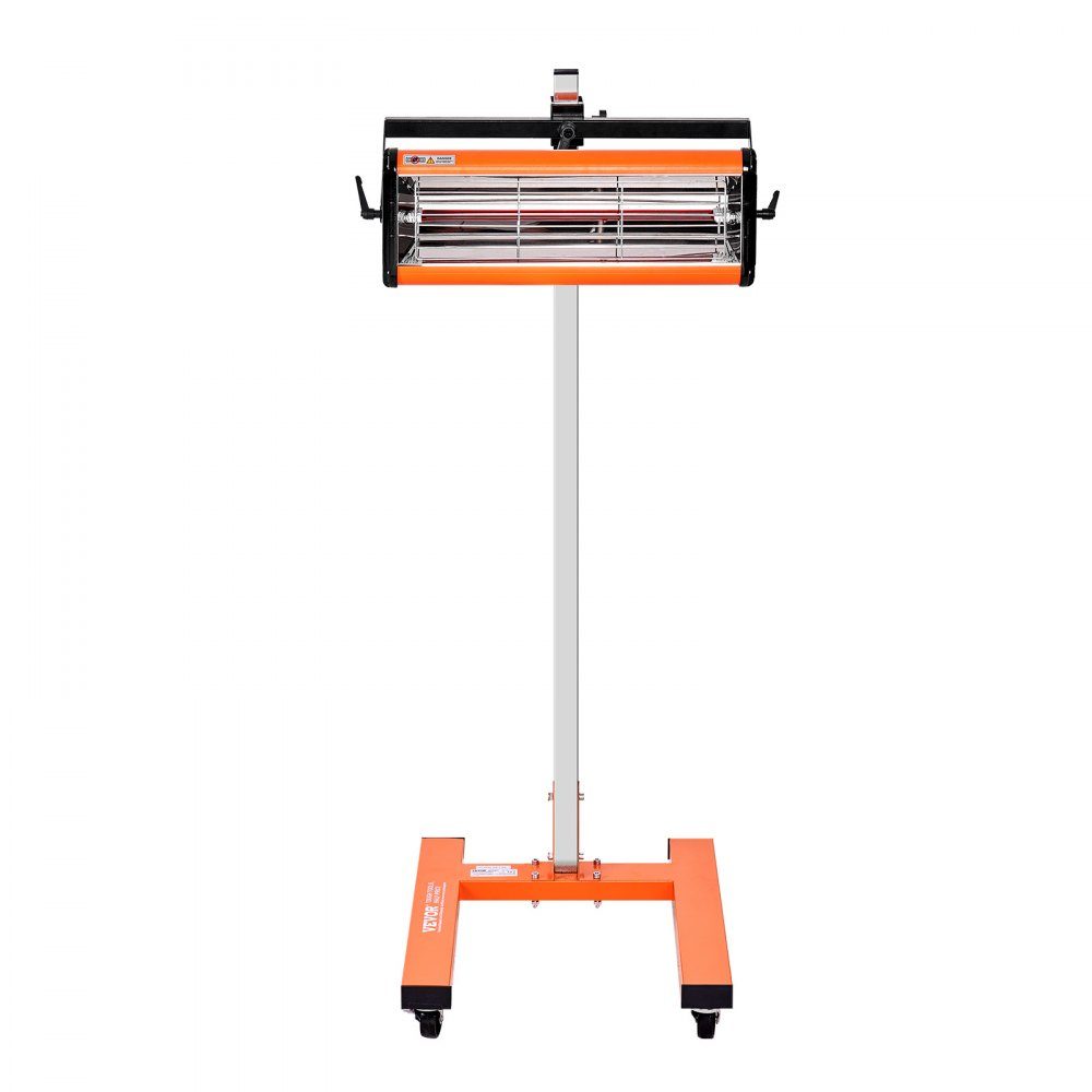 Infrared curing lamp, 1500W, 1-60 min time setting, automatic curing lamp with automatic heater and holder, 31.8 m² baking area, spray booth heaters, paint dryer