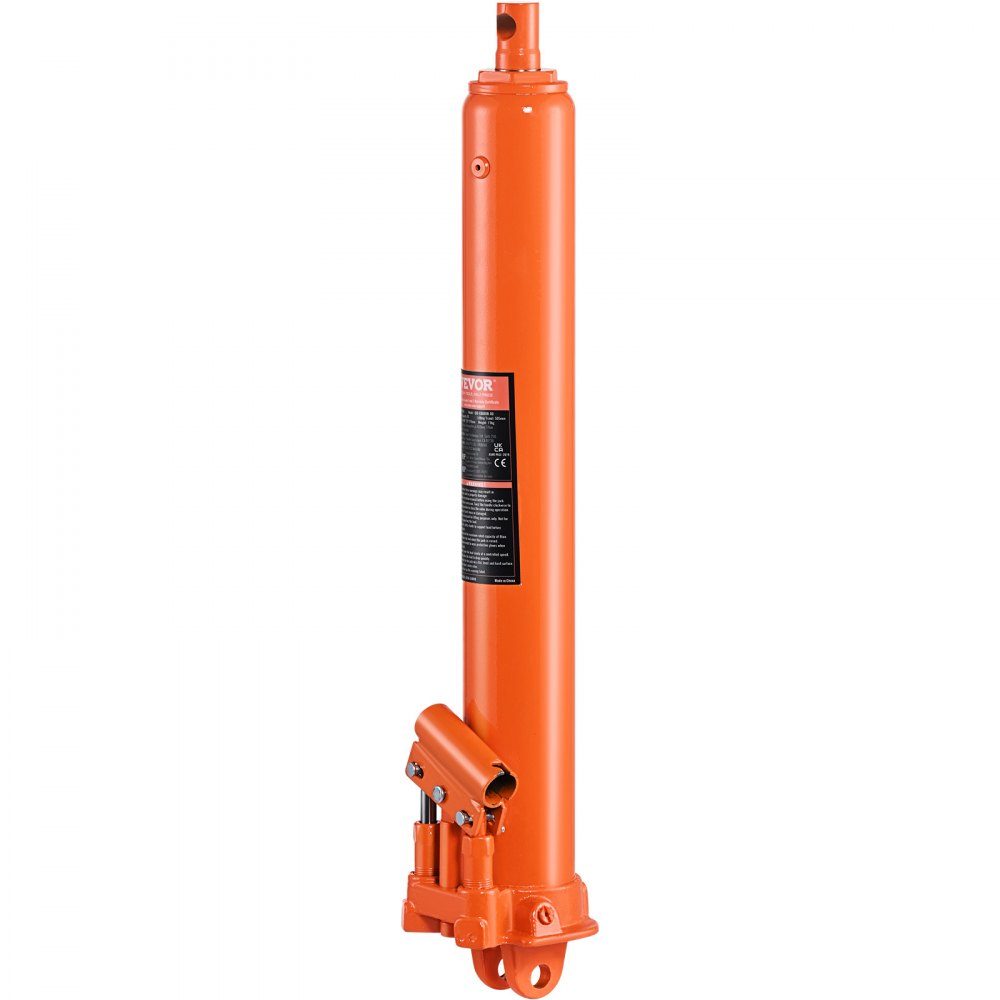 Hydraulischer langer Ram-Wagenheber, 8T-Motorhebezylinder mit Doppelkolbenpumpe und Gabelbasis, hydraulischer Wagenheber für Motorhebebühnen, Garagen-/Ladenkräne, Bauernhof usw