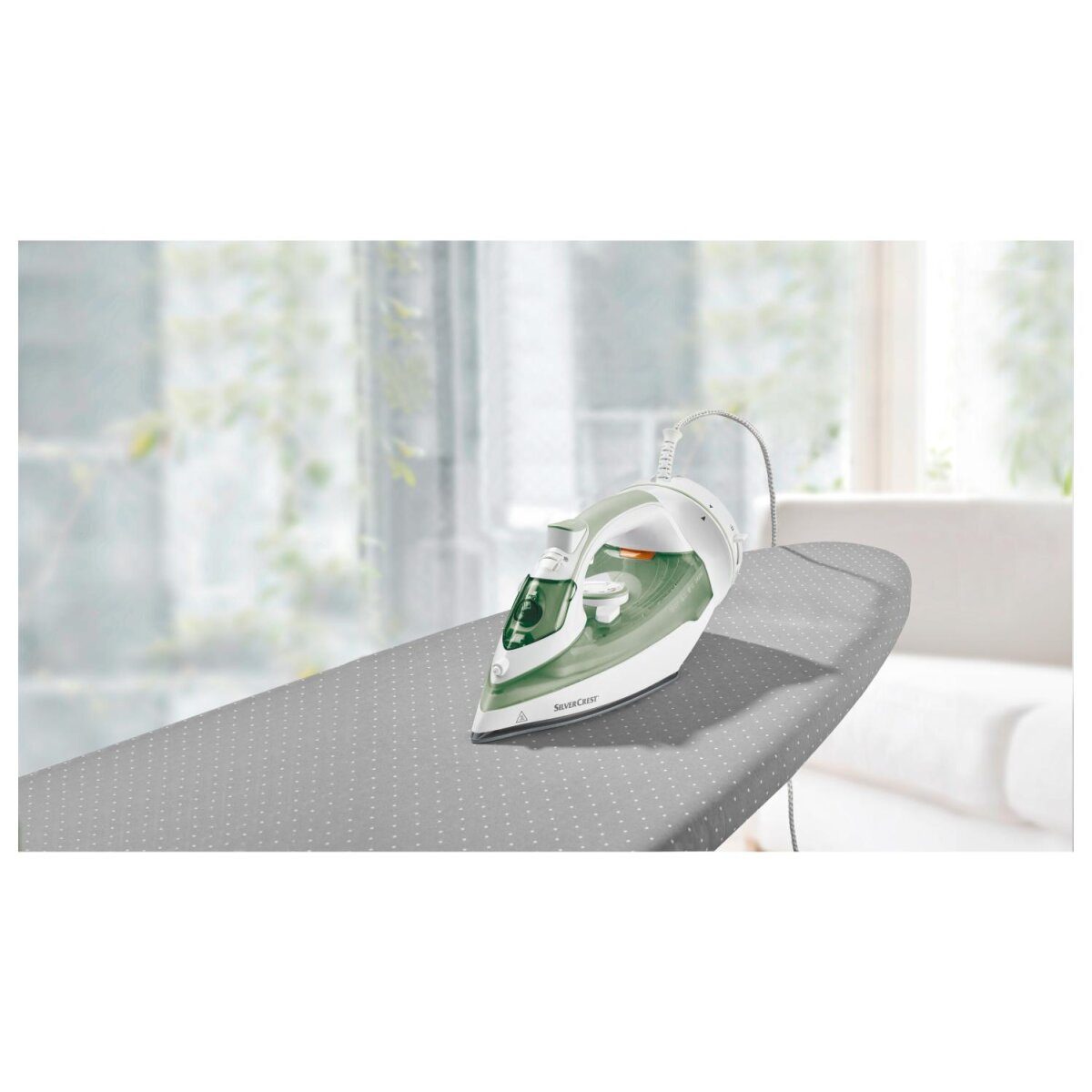 SILVERCREST® cordless steam iron »SDBK 2400 E1«, including water refill cup (green) good