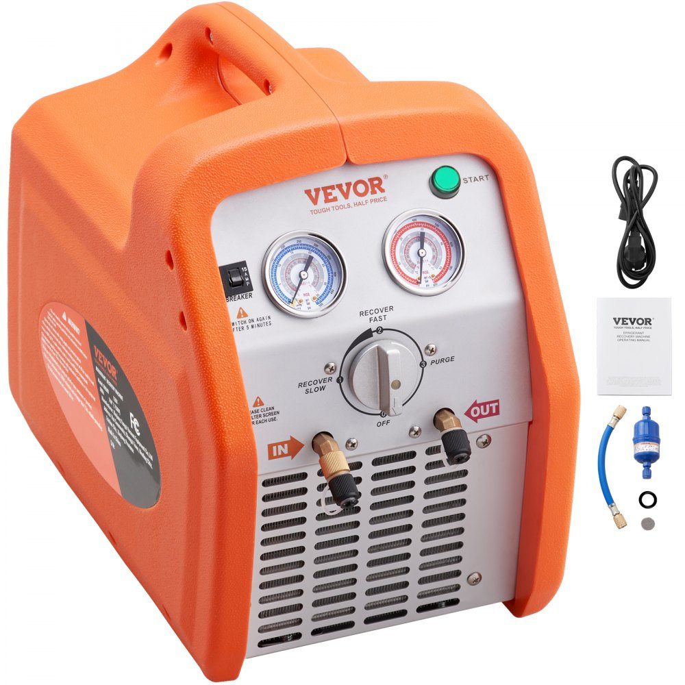 Two-cylinder refrigerant suction device refrigerant suction station 1 HP refrigerant suction device refrigerant recovery machine 220-240V 3.49kg/min