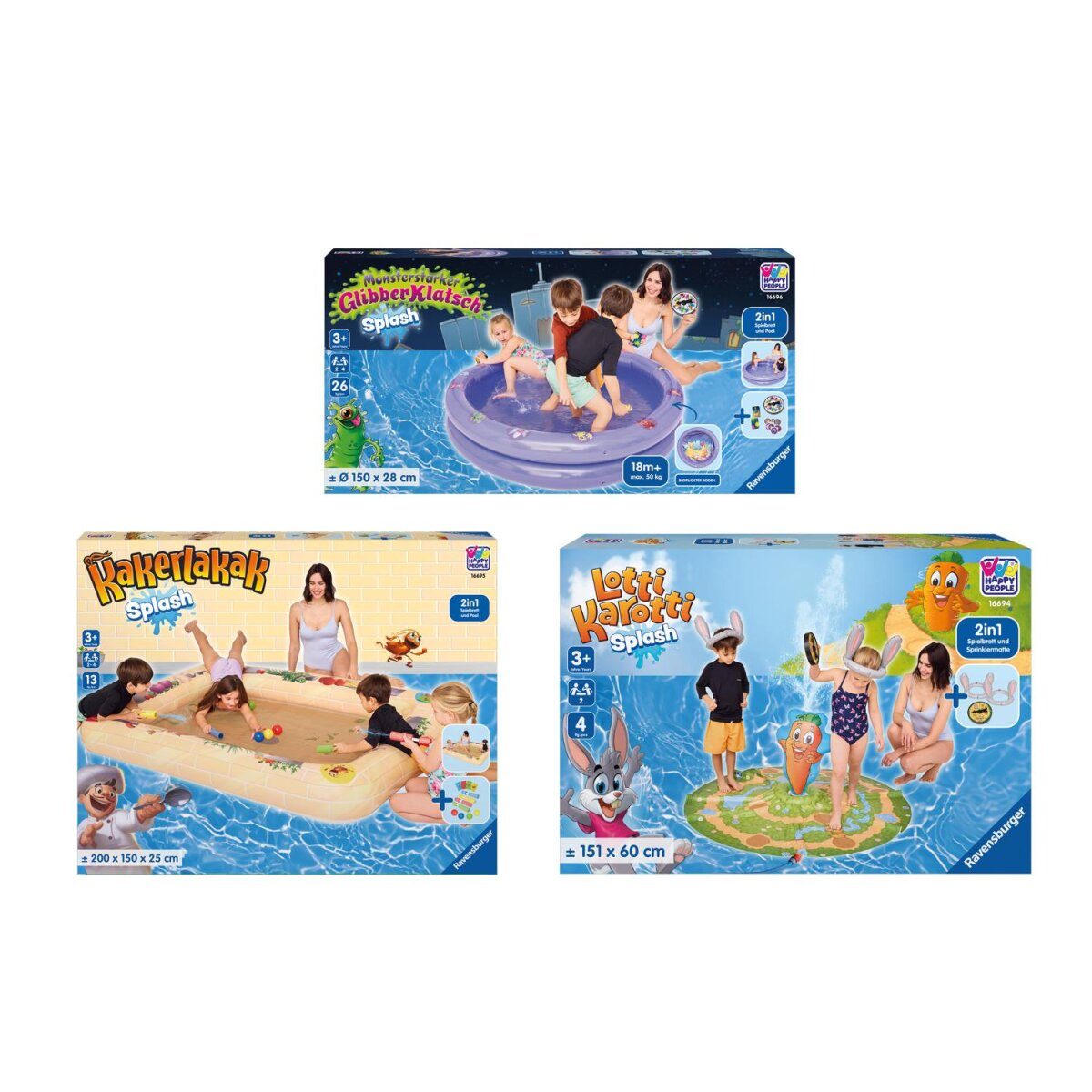 HAPPY PEOPLE Ravensburger Badespaß-Spiele, für Draußen