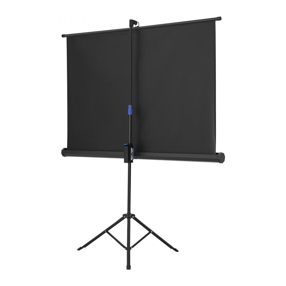 Projection screen tripod screen (60 inches) with 160° wide angle, projector screen for indoor and outdoor projectors 16:9 4K HD, portable film screen with carrying bag for home cinema presentation