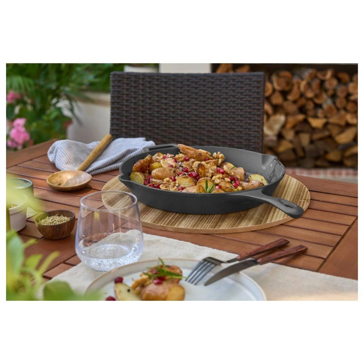 GRILLMEISTER żeliwna patelnia / żeliwna patelnia grillowa