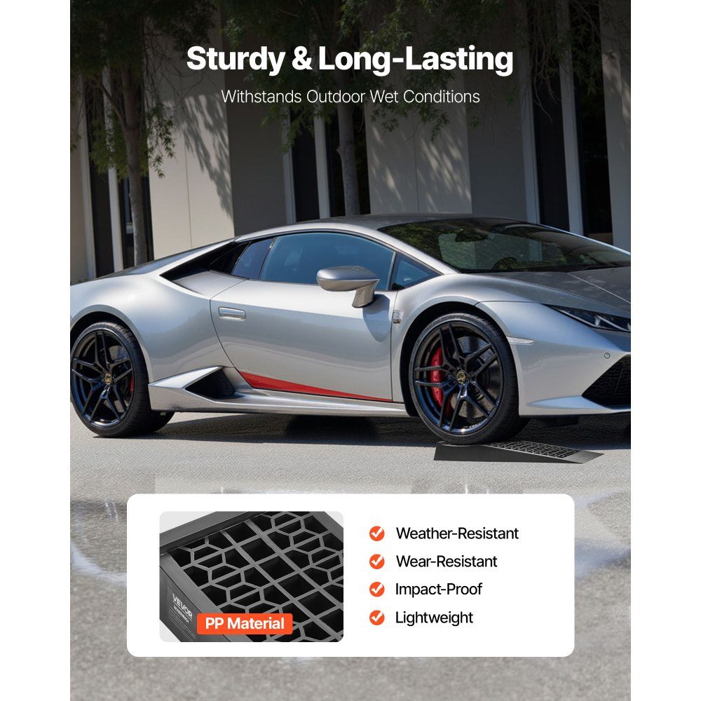 Car Ramps, 4 Pack, 65mm Lifting Height, Portable & Flat Car Service Ramps for Workshop Maintenance & Oil Change & Low Chassis Vehicles, 9072kg Heavy Duty Ramp Aid
