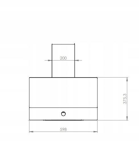CHEMINÉE HOTTE DE CUISINE AVEC BOUTON 60cm LED VERRE Hotte aspirante