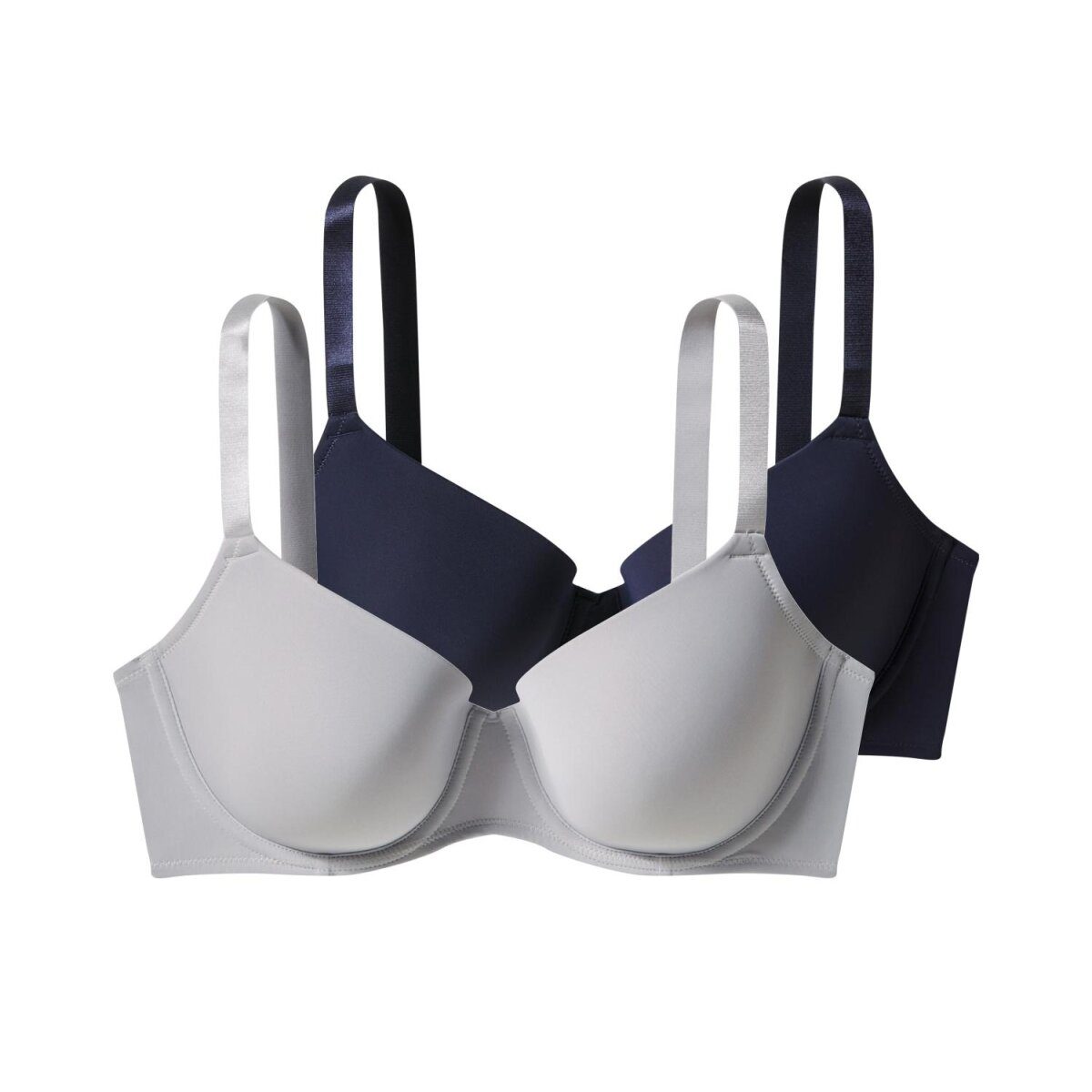 ESMARA Women's Underwired Bras Pack of 2 110D Navy/Grey