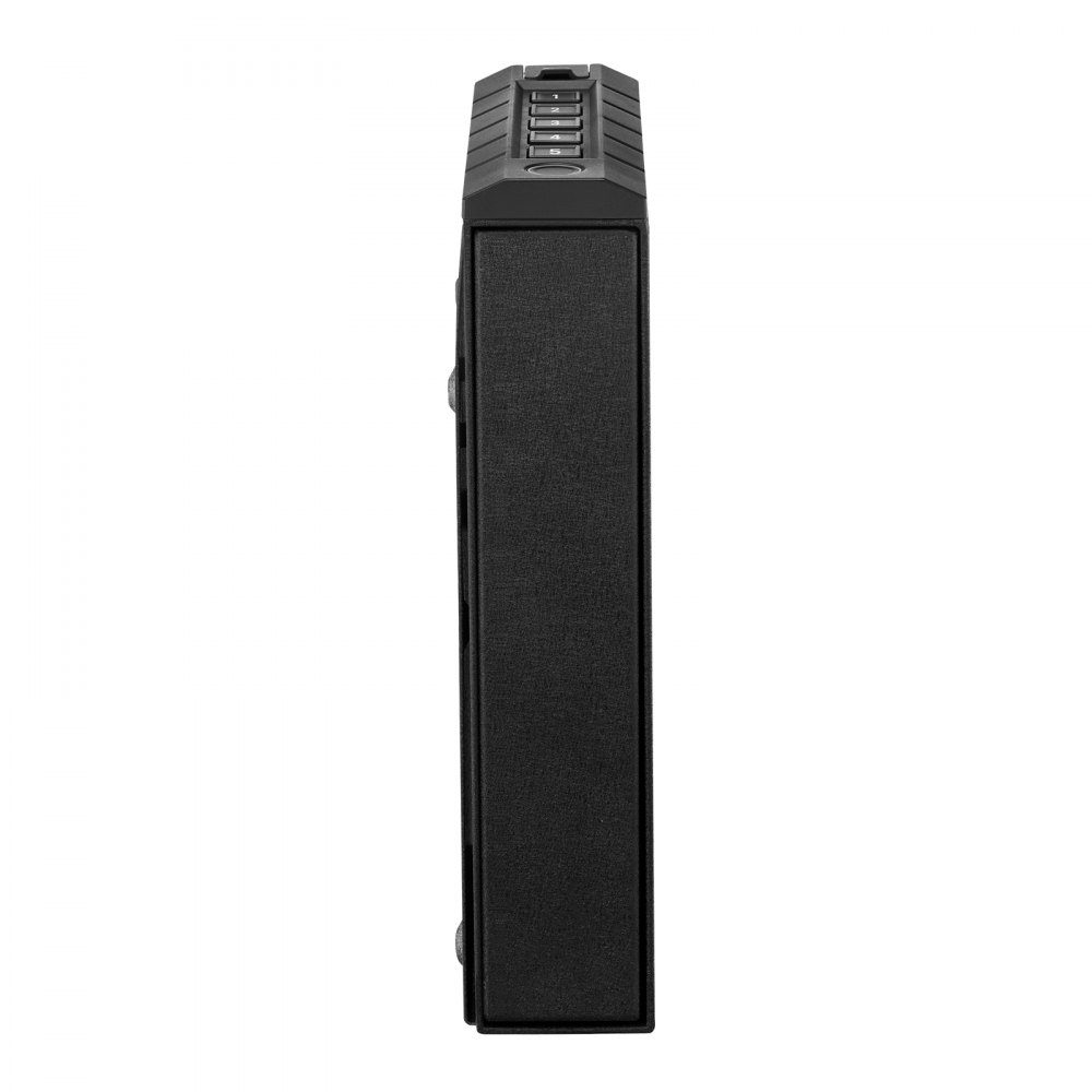 Gun safe gun safe with fingerprint/password (five digits)/key, gun safe gun case with lighting for 1 gun and magazine, 23 x 7 x 32 cm gun box for the bedside table
