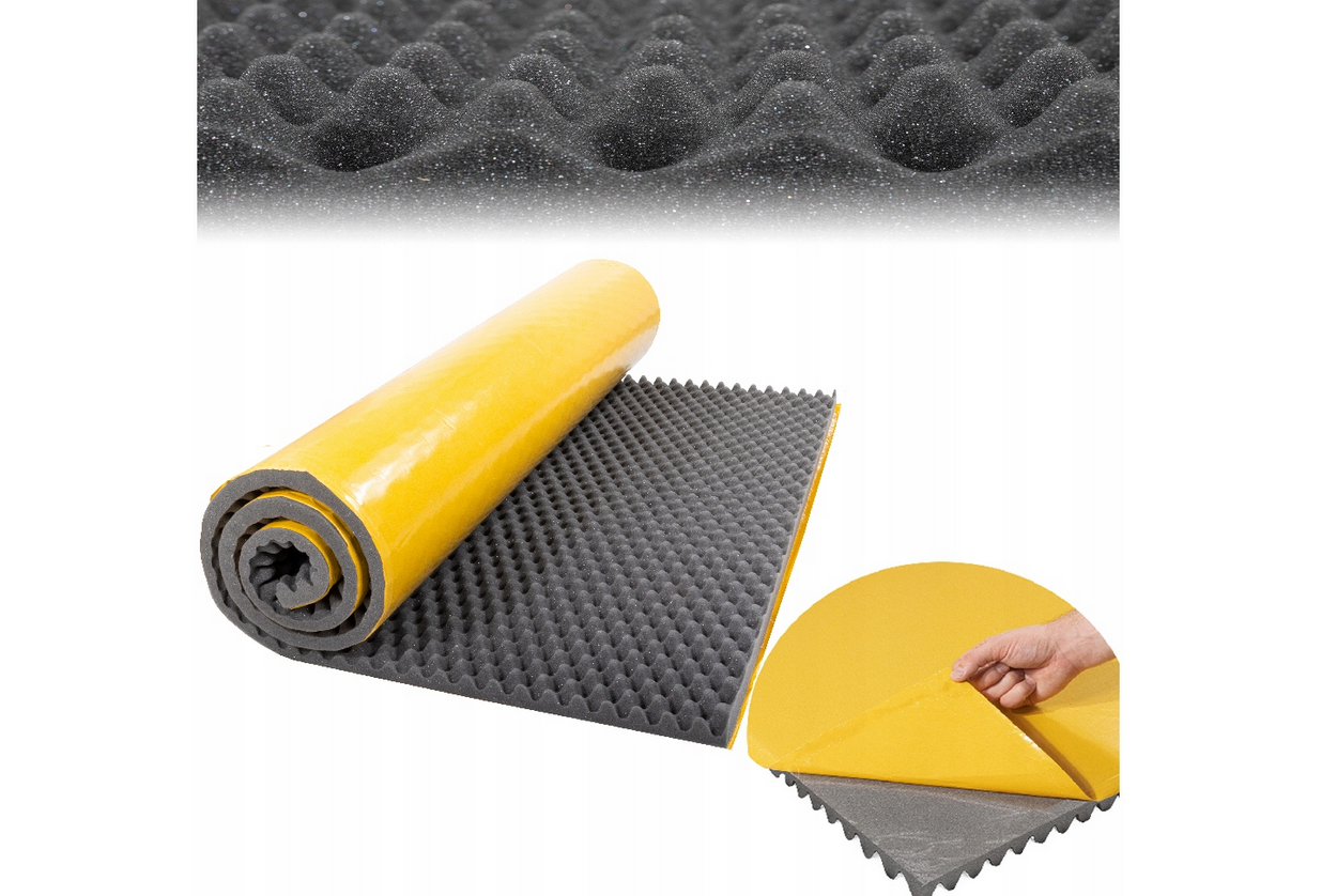 Premium sound insulation self-adhesive acoustic foam 3 cm - 2 m2 roll