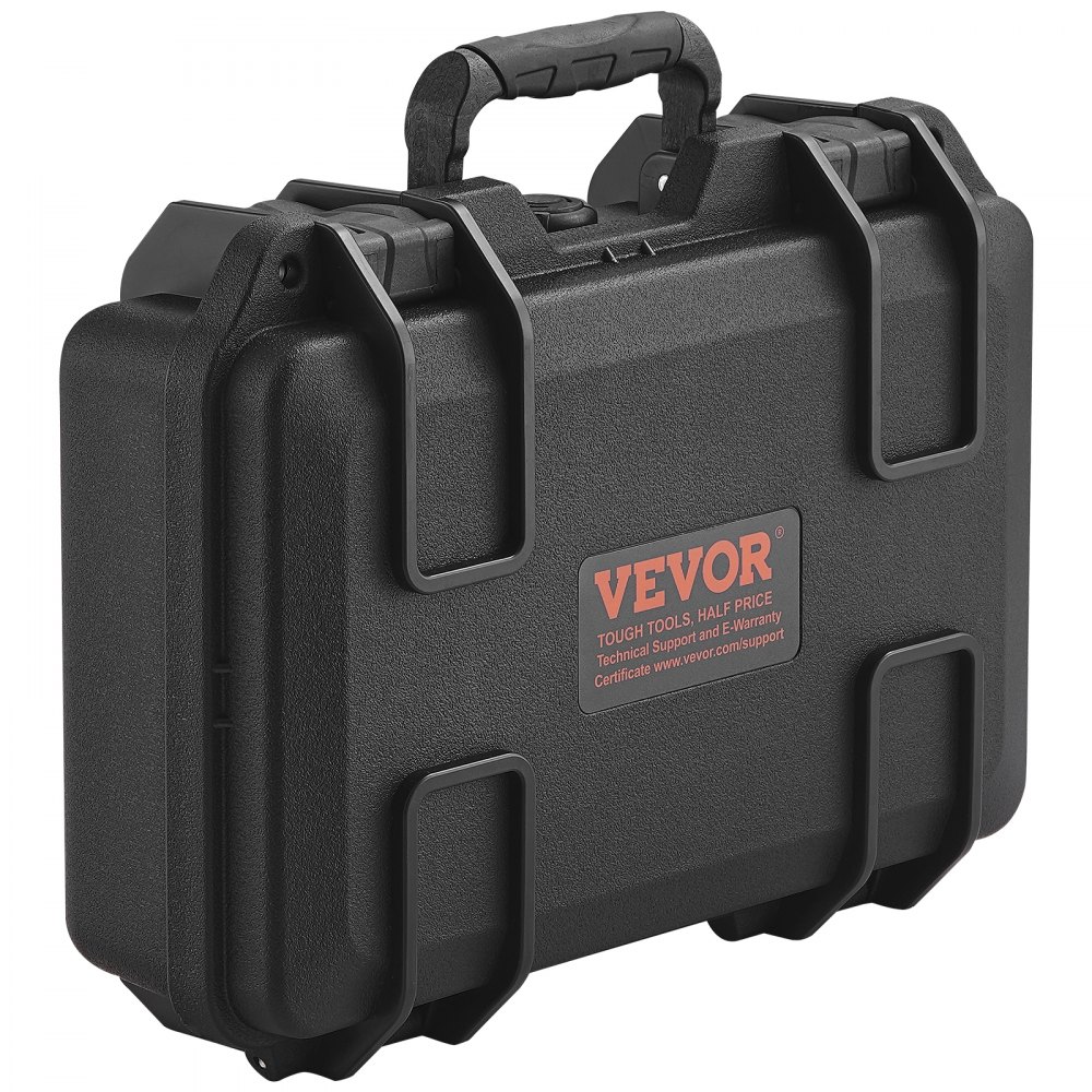 Harde pistoolkoffer met voorgesneden PU-schuim, waterdichte en stofdichte harde schaal voor 1 pistool, 12,59 x 9,01 x 4,4 inch, afsluitbare pistoolkoffer, zwart Harde pistoolkoffer met voorgesneden PU-schuim, waterdichte en stofdichte harde schaal voor 1 pistool, 12,59 x 9,01 x 4,4 inch, afsluitbare pistoolkoffer, zwart