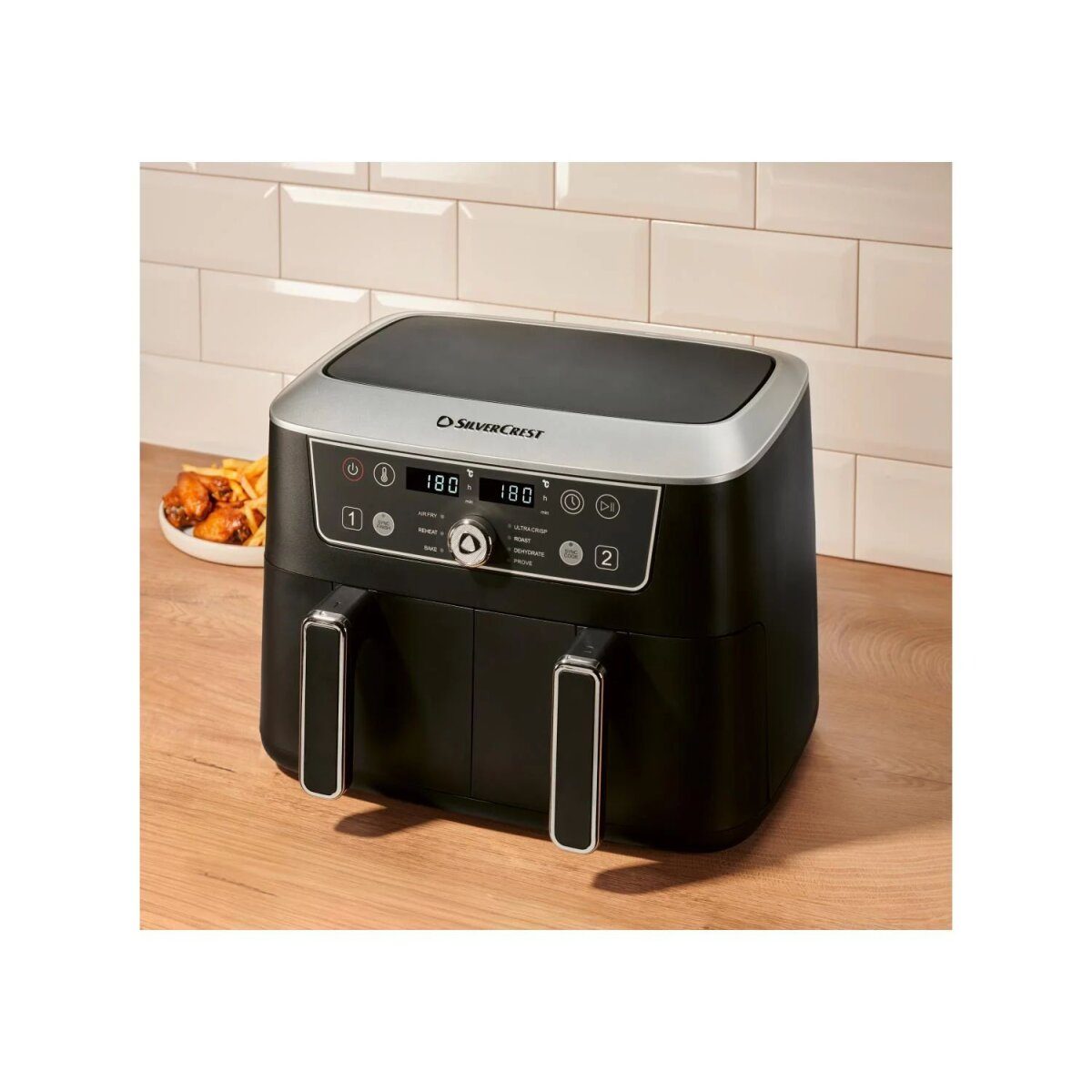 SILVERCREST® Doppelzonen-Heißluftfritteuse SHFDD 2600 C2