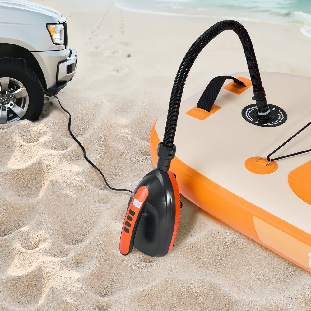 Pompka do paddleboardu (20 PSI), elektryczna pompa powietrza SUP z prędkością napełniania 70 l/min, automatyczne wyłączanie i 12-V-Gleichstromanschluss, inflacja idealna do nadmuchiwanych namiotów do paddleboardu