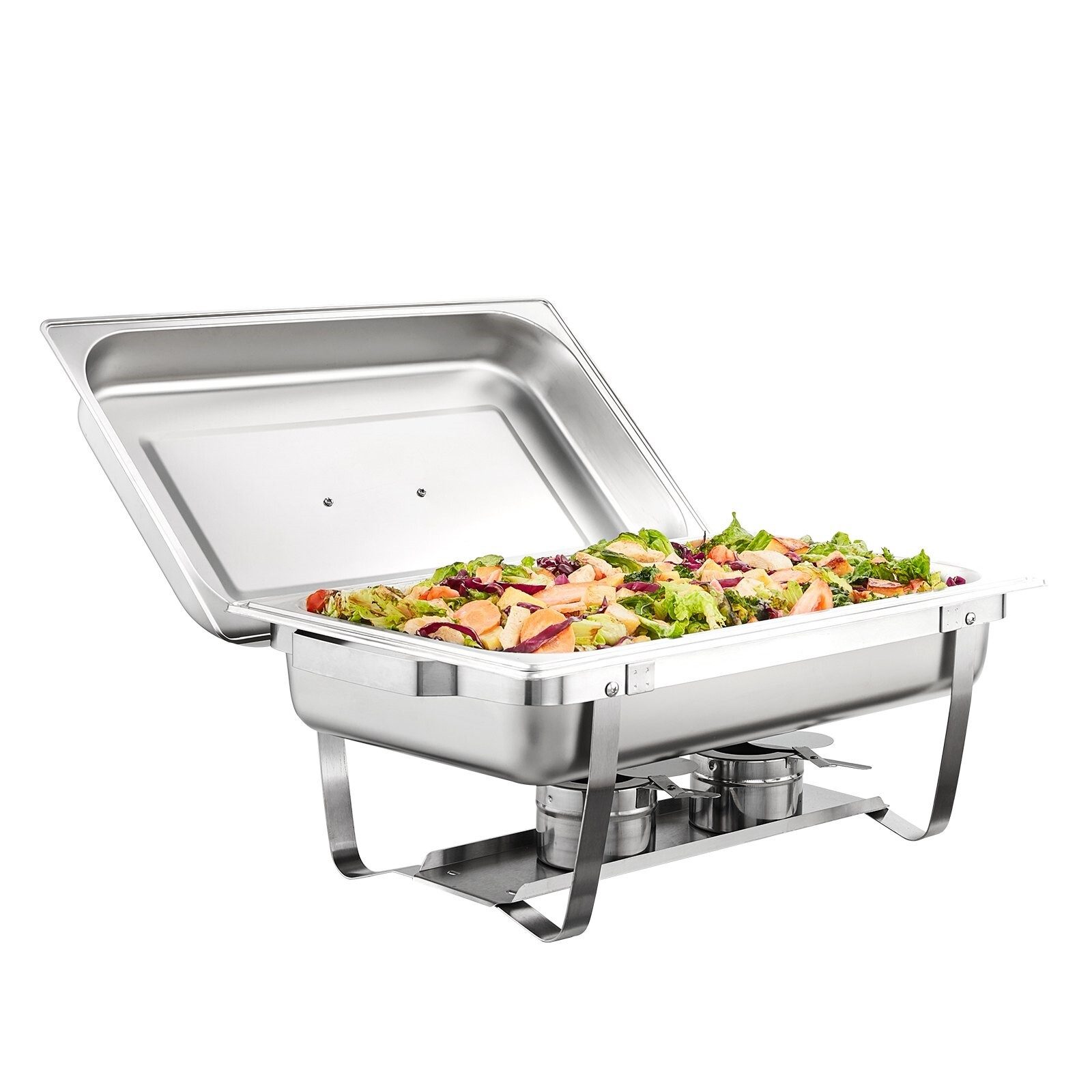 Professional warming container made of stainless steel 18L chafing dish starter set 2x large / 4x small warming containers commercial for food, cakes, catering, snack bar, restaurant, gastro, hotel canteen