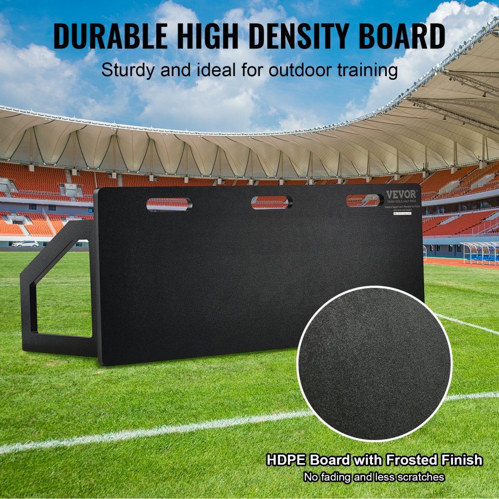 Voetbal Rebound Board Draagbaar Bounce Board 1150x450mm HDPE Rebounder Muur Rebound Apparatuur Kinderen & Tieners Trainingsbord Rebounder Kicker voor Voetbaltraining Zwart