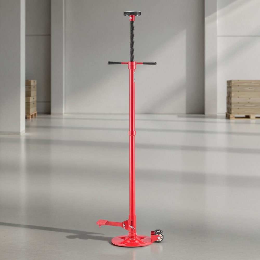 Underlift Support Stand 1T, Rollable, Height Adjustable (1320-2033mm), Car Jack Stand with Ball Bearing Rotary Handle and Pedal for Supporting Vehicle Components, Car Repair