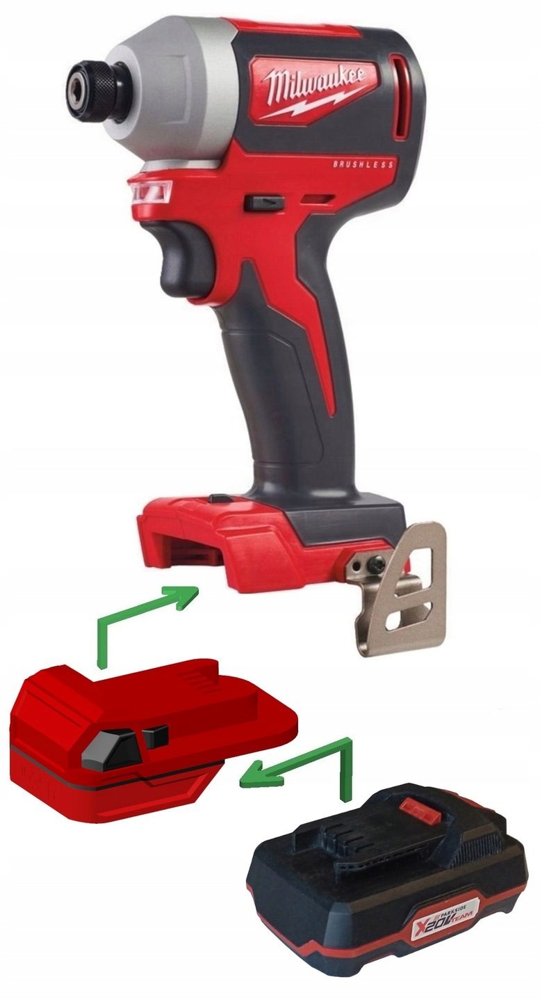 NIEUW Adapter Parkside X20V Team-batterijen voor Milwaukee M18 18V elektrisch gereedschap