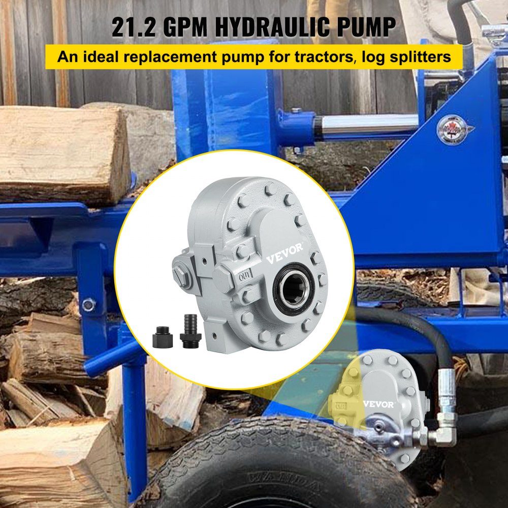Hydraulikpumpe, 21,2 GPM, Hydraulikmotor, 540 U/min, Holzspalter, 2250 PSI, hydraulischer Spalter, SAE 12 Auslassanschluss, Hydraulikpumpe für Holzspalter, für LKW-Heckklappenlift, Scherenhebebühne, Kippen