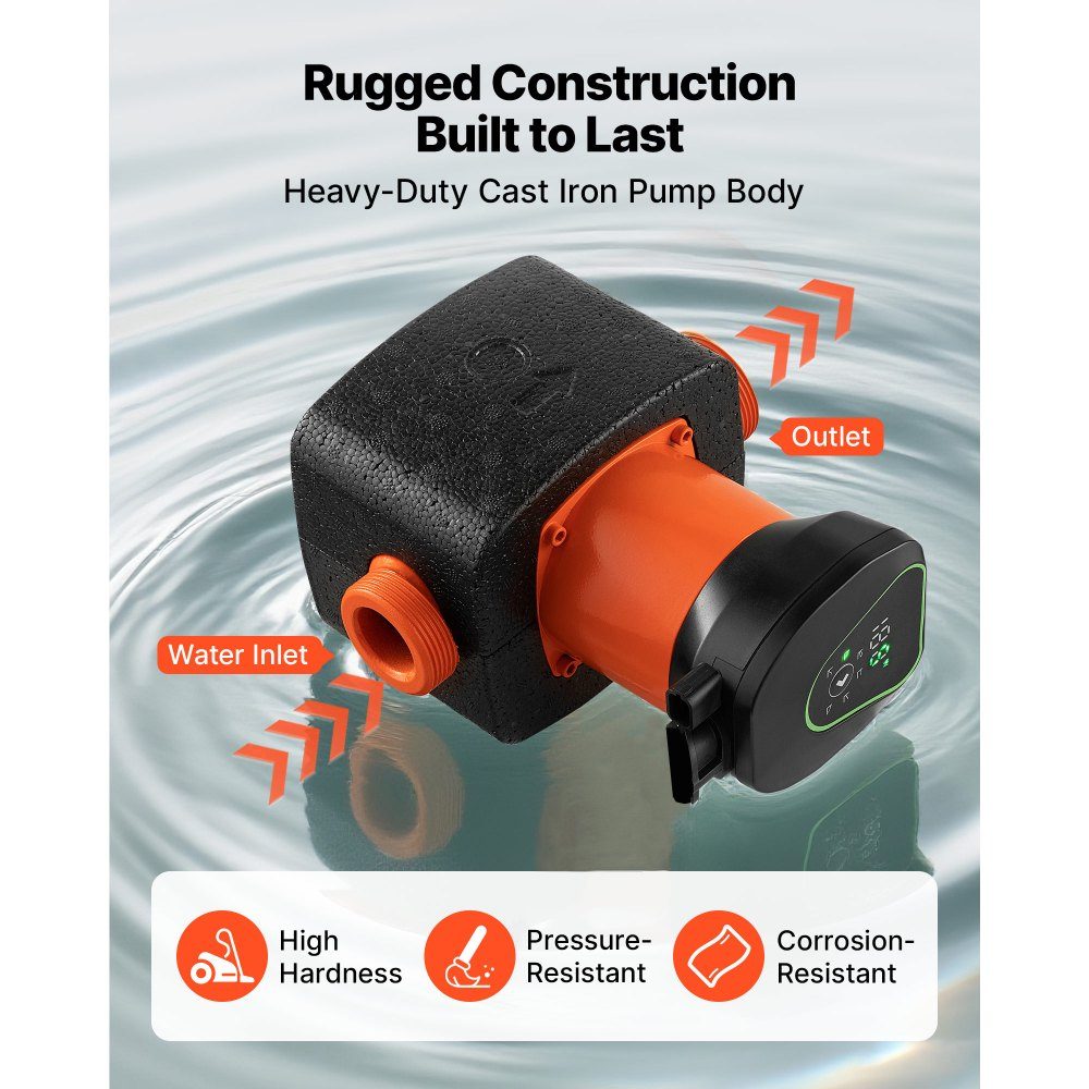 LPS25-11PA/180 Circulation Pump Circulation Pump 117LPM 11m Max Head Cast Iron Hot Water Circulation Threaded Connection Check Valve Quiet Operation for Home Heating