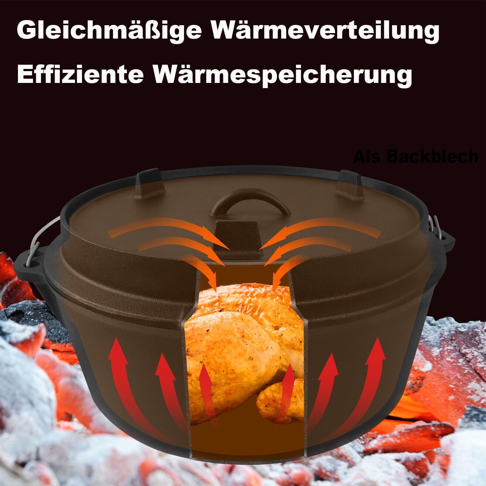 Startset BBQ Dutch Oven voeten ca. 9 liter
