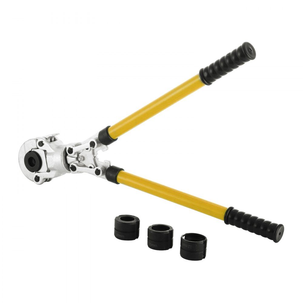 Perstang TH 16, TH 20, TH 26, TH 32, perstang, perstang Ø 16-32 mm, pijppertang geel, stalen perstang met ergonomische en antisliphandgreep, pijppertang 530-750 mm uitschuifbaar