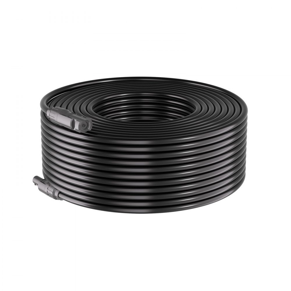 Rallonge de câble solaire 19,9 m noir et 19,9 m rouge 10 AWG Câble d'extension solaire avec connecteurs MC4, câble en cuivre étamé étanche IP67, câble solaire pour systèmes photovoltaïques
