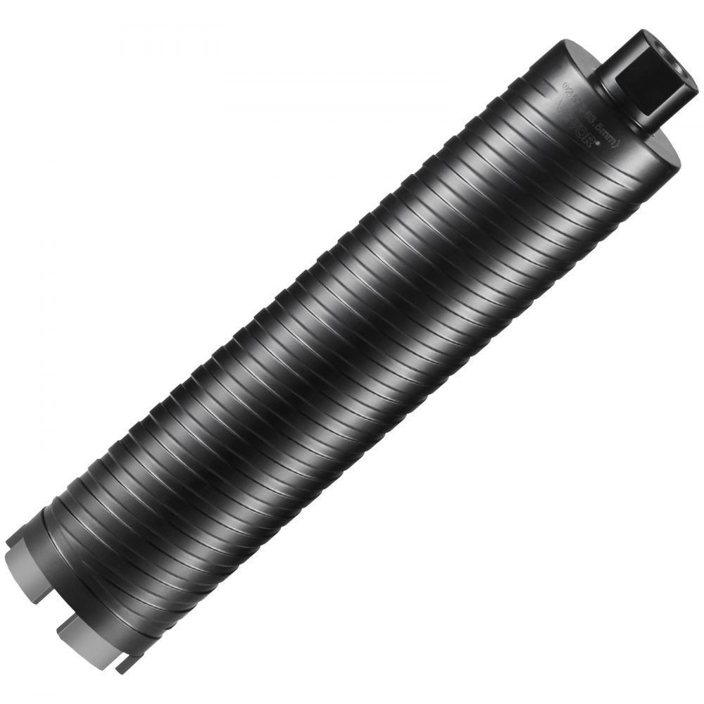 Diamantkernboor, 63,5 mm natte/droge diamantkernboor voor bakstenen en blokken, betonkernboor met geleideboor en zaagblad, 241,3 mm boordiepte, 5/8"-11 binnendraad