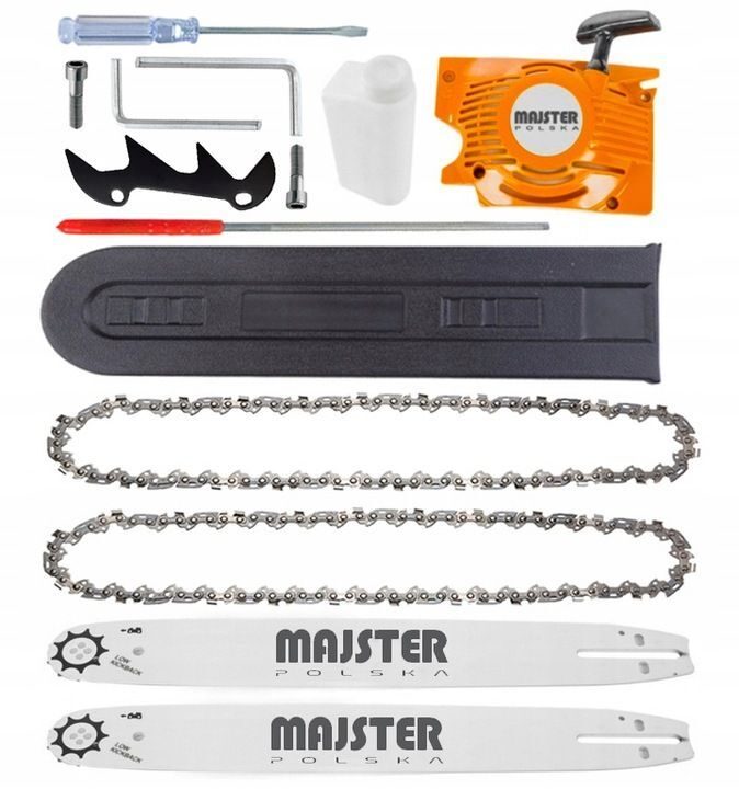 Petrol chainsaw Chainsaw for forestry work in an XXL starter set