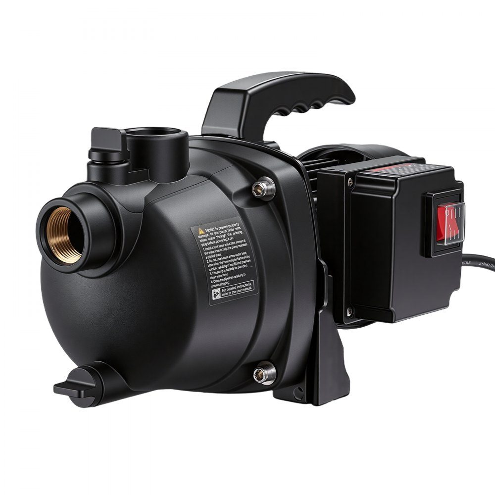 Gartenpumpe 800 W, 230 V, Bewässerungspumpe max. Förderleistung 3300 L/h, PP-Strahlpumpe mit 44 m Förderhöhe, Überhitzungsschutz, europäische Spannungsnormen, für Gartenbewässerung & Bewässerung