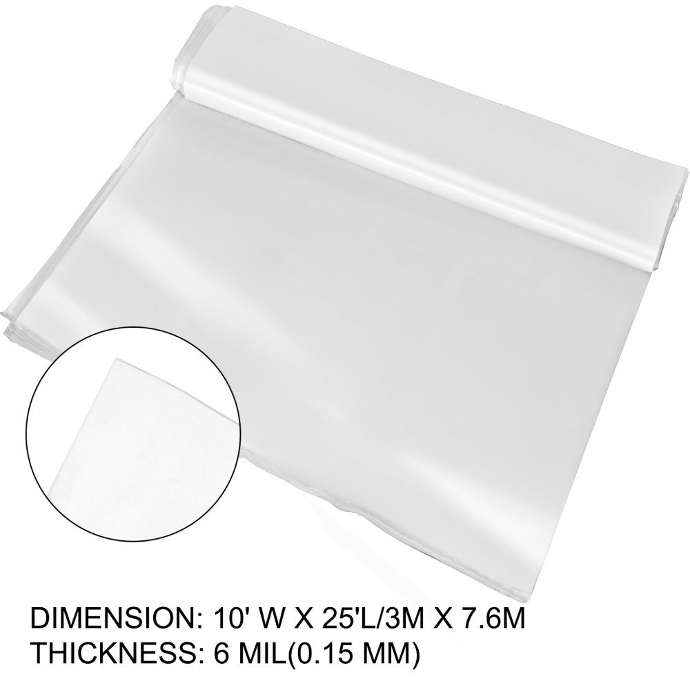 Greenhouse film, 3 x 7.6 m transparent cold frame cover garden film, film thickness 0.15 mm greenhouse PE greenhouse tarpaulin greenhouse film PE greenhouse film, greenhouse film greenhouse film