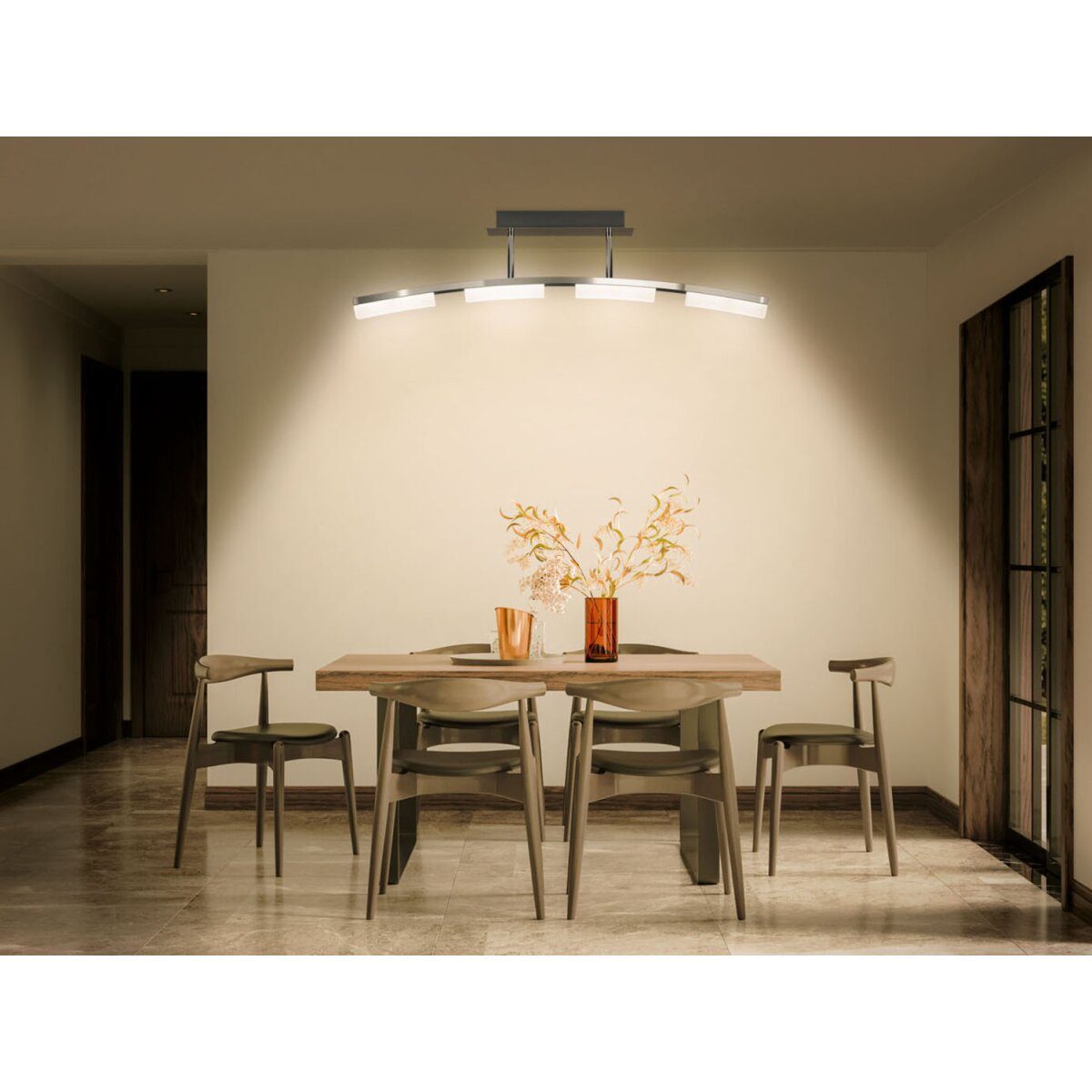 LIVARNO home LED ceiling light / LED pendant light, glare-free lighting (curved ceiling light beams) good