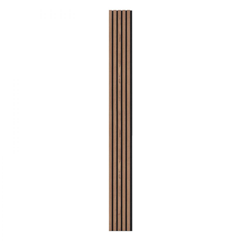 Akustikplatten, 2400 x 200 mm, MDF-Akzentholz-Wandpaneele für moderne Innenwände, Kunstholz-Wandpaneele für stilvolle Dekoration und Geräuschreduzierung, Walnuss, 4er-Set