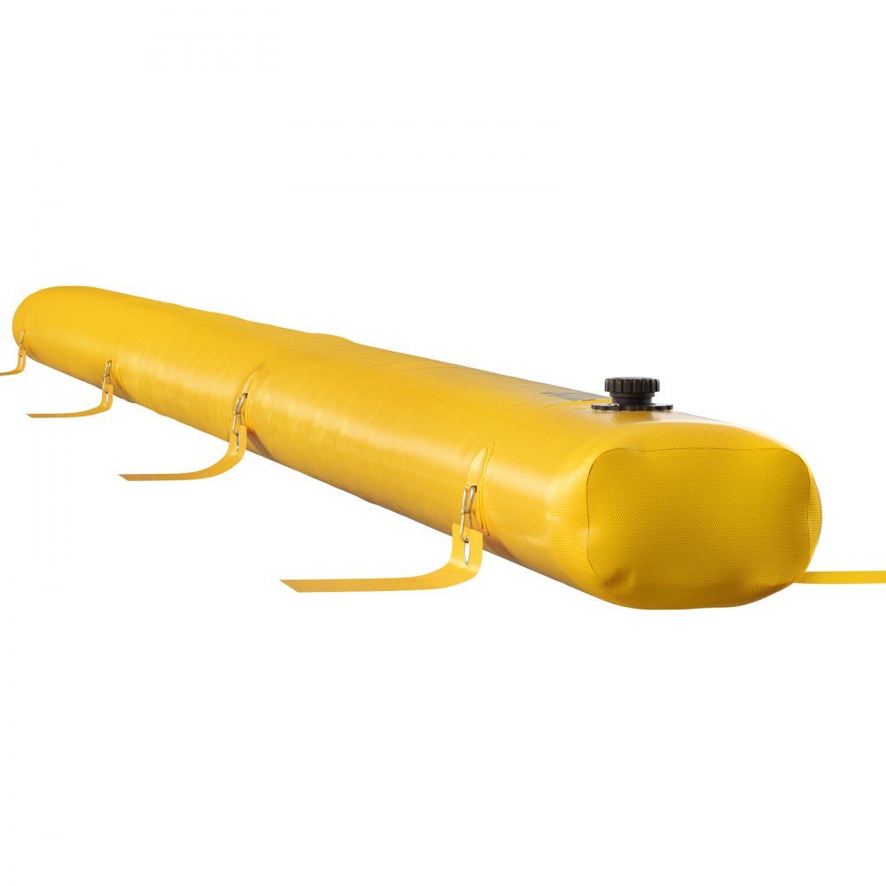 Barrière contre les inondations Protection contre les inondations de 290 L, sacs de sable de silo de 300 kg, protection contre les inondations et étanchéité de 7,32 m x 25,4 cm x 15,3 cm, barrière d'eau en PVC, prévention des crises et réutilisable