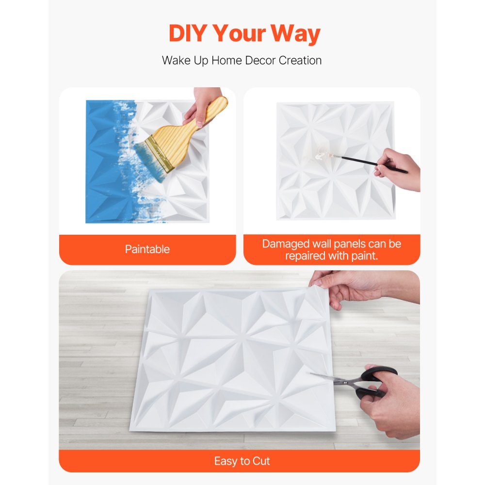 3D-wandpanelen set van 33 30x30cm PVC moderne minimalistische wandpanelen 2,97m² wanddecoratie interieurdecoratie voor plafond slaapkamer woonkamer speelkamer mat wit