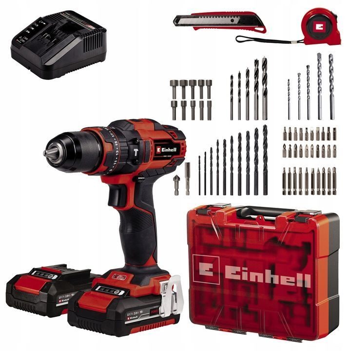 Einhell Akku-Schlagbohrschrauber-Set TE-CD 18/40 Li-i +64 (2x2,0 Ah) Leistung