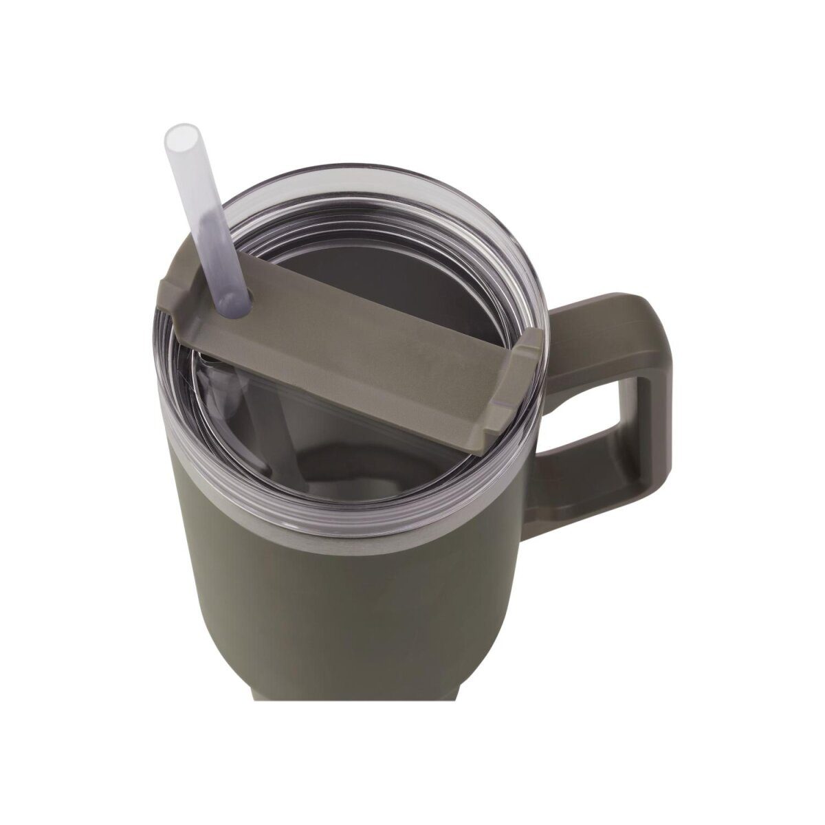 LIVARNO home Doppelwandiger Edelstahlbecher mit Henkel (dunkelbraun)