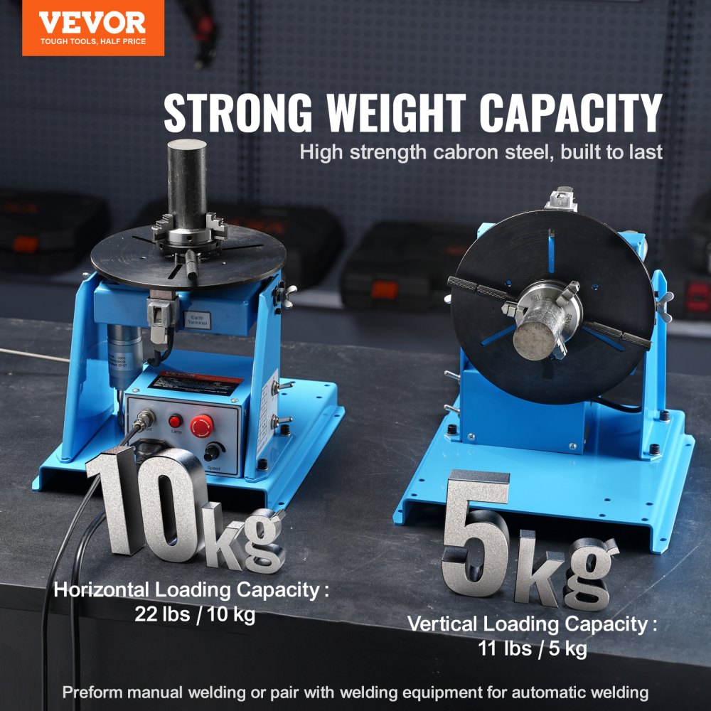 Schweißdrehtisch 20 W Schweißpositionierer 1-12 U/min Manipulator 10 kg (horizontal)/5 kg (vertikal) Drehtisch 0-90° Neigungswinkel K01-63 Dreibackenfutter zum Schneiden, Schleifen, Montieren Schweißdrehtisch 20 W Schweißpositionierer 1-12 U/min Manipulator 10 kg (horizontal)/5 kg (vertikal) Drehtisch 0-90° Neigungswinkel K01-63 Dreibackenfutter zum Schneiden, Schleifen, Montieren