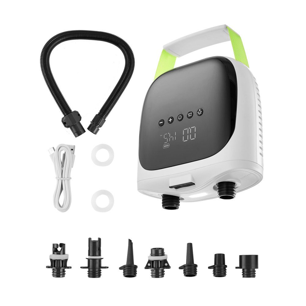 Paddleboard Pump (20 PSI) with USB Output, Two-Stage Electric SUP Air Pump with Auto Shut-Off and LED Light, Inflation and Deflation, Ideal for Inflatable Paddleboard Tents