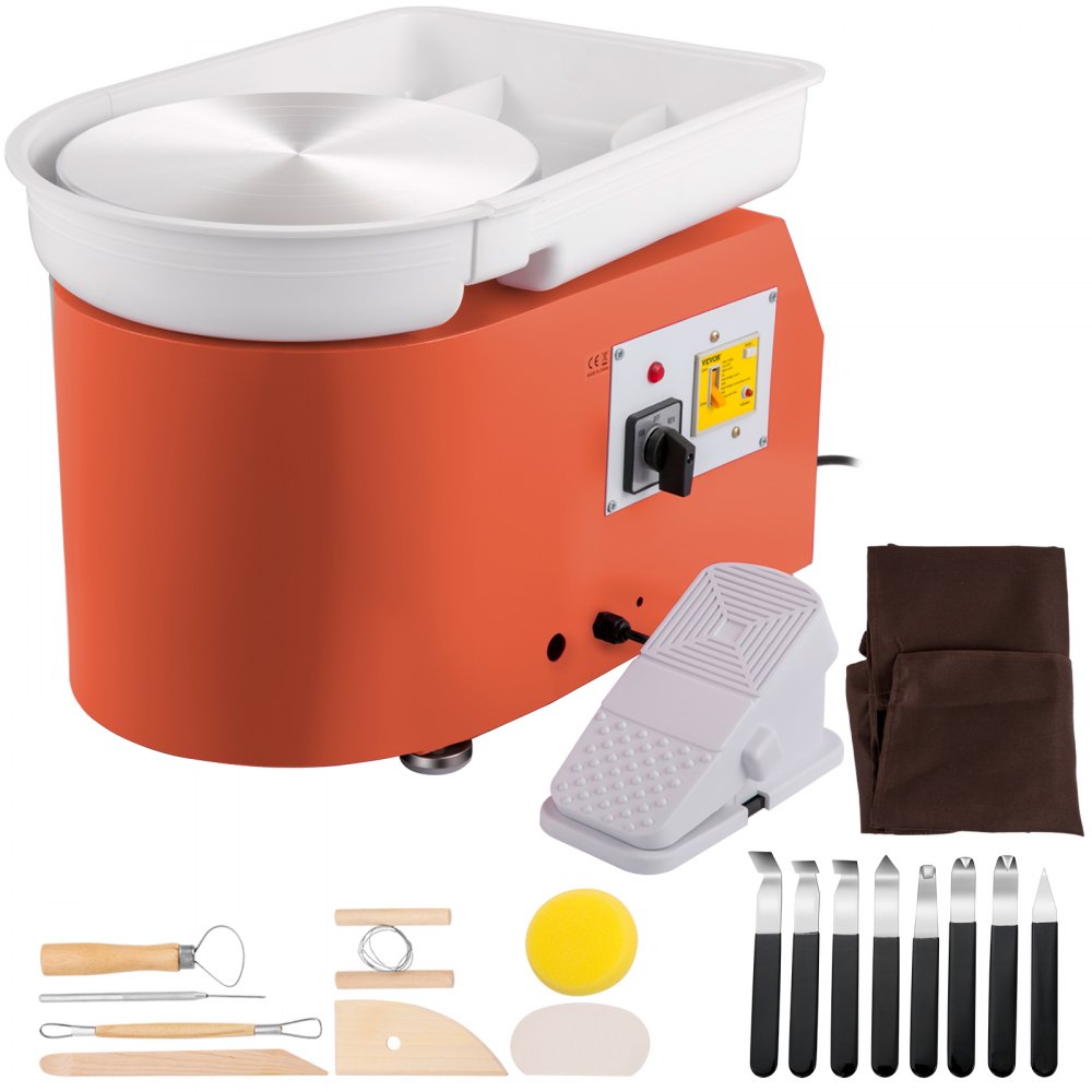 350W 220V Keramische wielmachine Aardewerk wiel Elektrische draaitafel 60dB Aardewerk wielmachine Max. 300 RPM Draaitafel 28 cm Aluminium DIY Aardewerk Oranje 13,3 kg 350W 220V Keramische wielmachine Aardewerk wiel Elektrische draaitafel 60dB Aardewerk wielmachine Max. 300 RPM Draaitafel 28 cm Aluminium DIY Aardewerk Oranje 13,3 kg