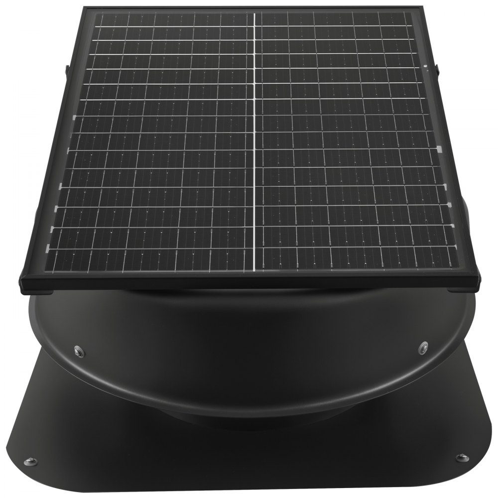Solar Powered Fan, 50W Solar Roof Fan with Thermostat, Remote Control, 84950 L/min Airflow, Built-in Smoke Sensor with Auto Shut-off for Cooling and Dehumidification