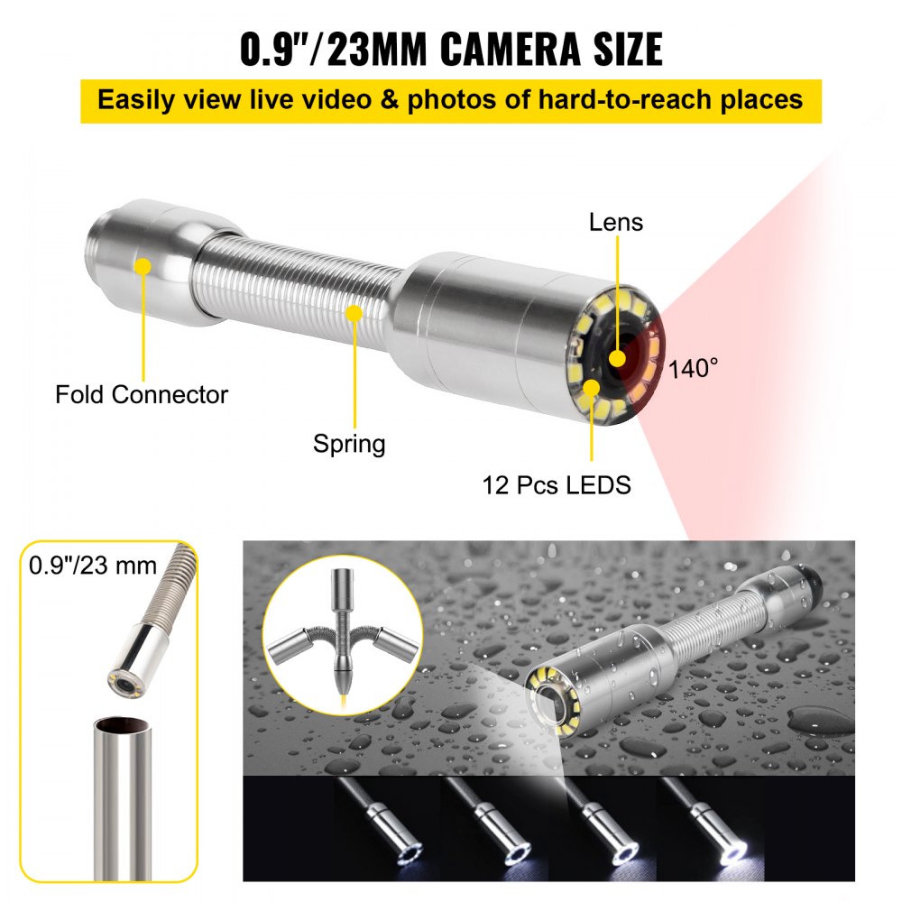 Rioolinspectiecamera 7 inch pijpcamera-inspectie 30m industriële pijpinspectiecamera Waterdichte drainagedetectie met 1000TVL HD-camera 4500mAh grote batterij Rioolinspectiecamera 7 inch pijpcamera-inspectie 30m industriële pijpinspectiecamera Waterdichte drainagedetectie met 1000TVL HD-camera 4500mAh grote batterij