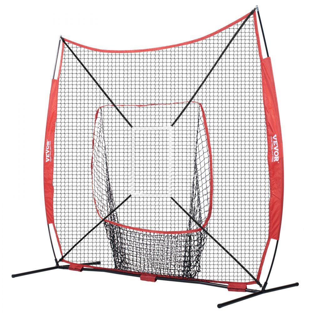 94" x 42" x 84" Baseball Softball Practice Net, Baseball Training Net, Batting, Catching, Pitching, Backstop Baseball Equipment with Arch Frame, Carry Bag, Strike Zone, Ball, Ball Collector