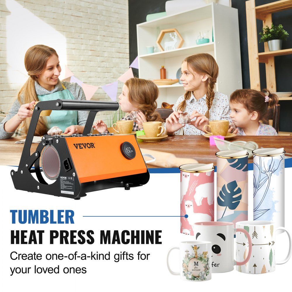 Mug Sublimation Press 600W Mug Printing Sublimation Press 0.33-0.89L Mug Heat Press Mug Press DIY Ceramic/Stainless Steel/