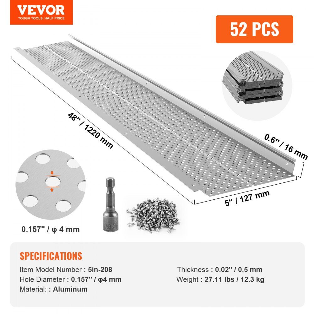 Gutter Guard 5" Wide 60m Long Mesh Cover Leaf Guard