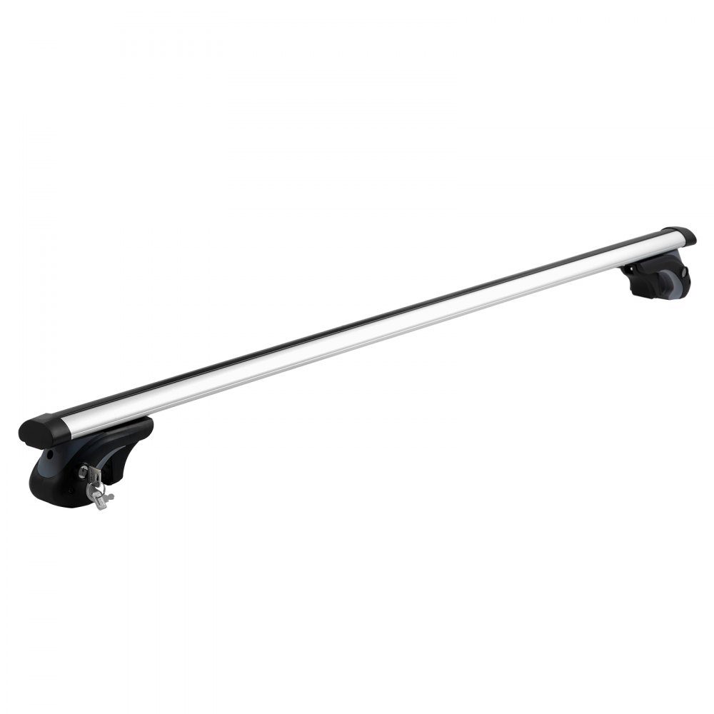 Roof rack universal roof rack car aluminum cross bar 90 kg load capacity, for raised side rail with gap, suitable inner distance of the roof beam 19-118 cm, tube diameter 28-68 mm